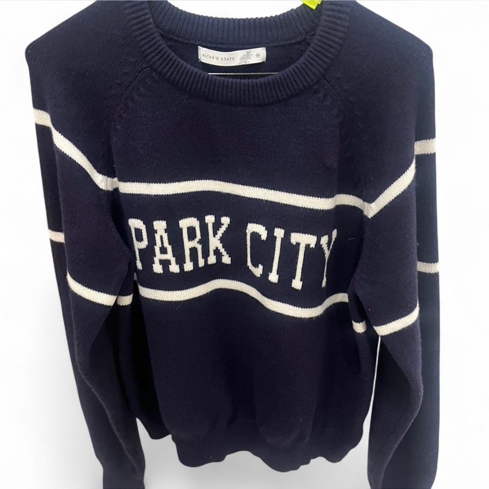 Altar'd State Navy and White Sweater